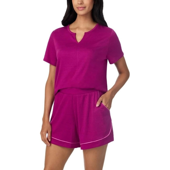 3pc CAROL HOCHMAN magenta PAJAMA SET sleepwear BRAND NEW size small SOFT & COMFY - Picture 3 of 7